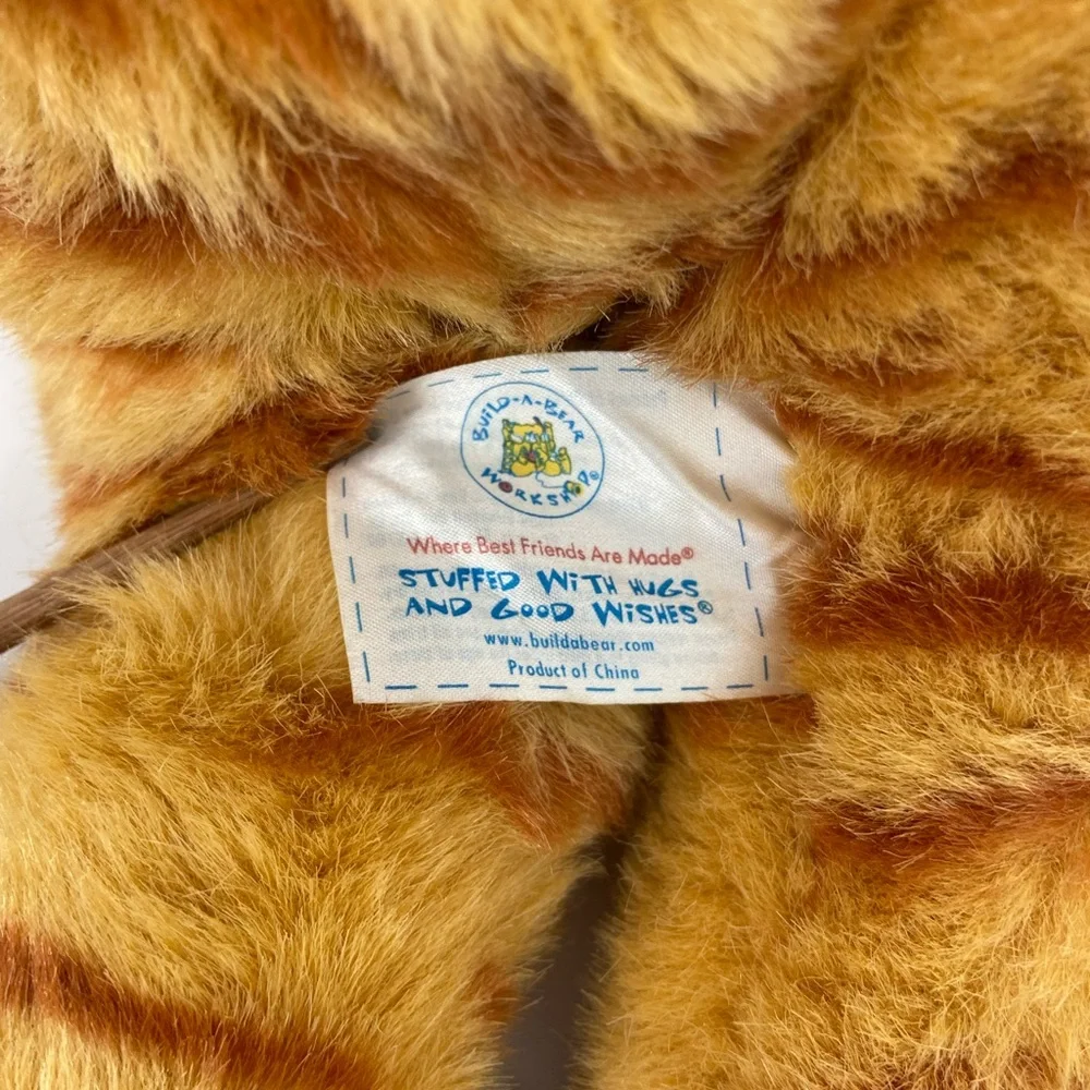 Build A Bear‎ Plush Orange Striped Stuffed Cat Vintage 1997